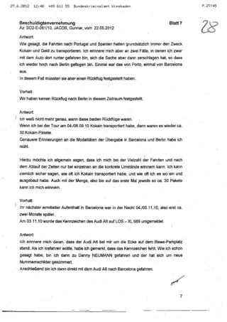 JOSE MANUEL DOMINGUEZ LAGE vernehmung