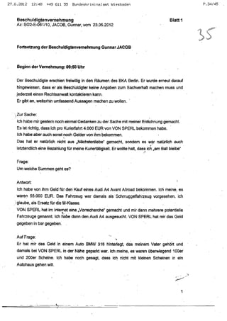 JOSE MANUEL DOMINGUEZ LAGE vernehmung