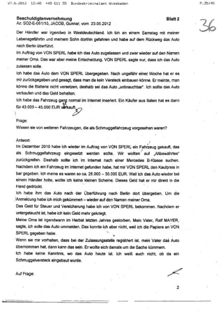 JOSE MANUEL DOMINGUEZ LAGE vernehmung