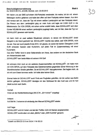 JOSE MANUEL DOMINGUEZ LAGE vernehmung