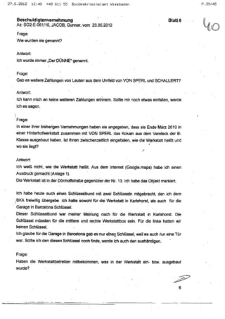 JOSE MANUEL DOMINGUEZ LAGE vernehmung