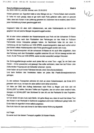 JOSE MANUEL DOMINGUEZ LAGE vernehmung