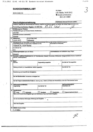 JOSE MANUEL DOMINGUEZ LAGE vernehmung