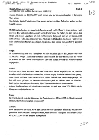 JOSE MANUEL DOMINGUEZ LAGE vernehmung