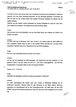 JOSE MANUEL DOMINGUEZ LAGE vernehmung