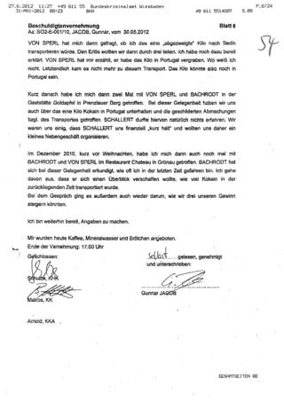 JOSE MANUEL DOMINGUEZ LAGE vernehmung