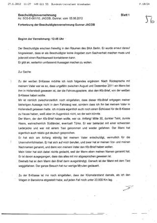 JOSE MANUEL DOMINGUEZ LAGE vernehmung