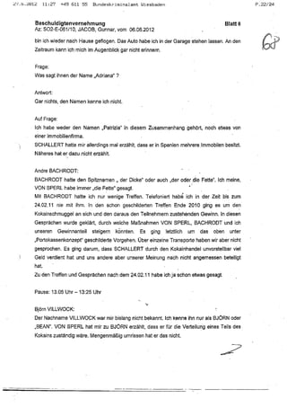 JOSE MANUEL DOMINGUEZ LAGE vernehmung