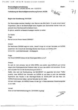 JOSE MANUEL DOMINGUEZ LAGE vernehmung