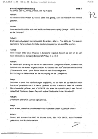 JOSE MANUEL DOMINGUEZ LAGE vernehmung