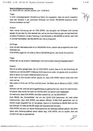 JOSE MANUEL DOMINGUEZ LAGE vernehmung