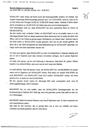 JOSE MANUEL DOMINGUEZ LAGE vernehmung