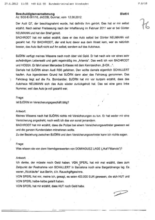 JOSE MANUEL DOMINGUEZ LAGE vernehmung