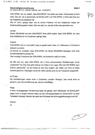 JOSE MANUEL DOMINGUEZ LAGE vernehmung