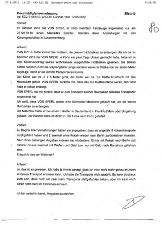 JOSE MANUEL DOMINGUEZ LAGE vernehmung