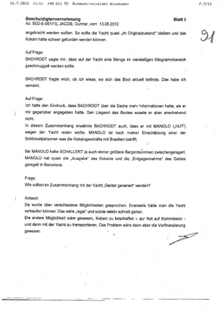 JOSE MANUEL DOMINGUEZ LAGE vernehmung