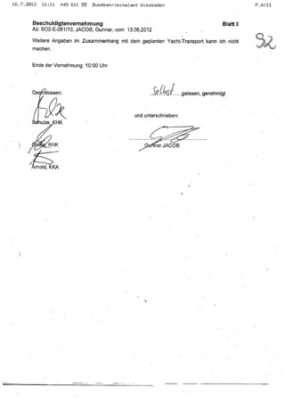 JOSE MANUEL DOMINGUEZ LAGE vernehmung