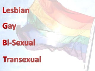 Lesbian,[object Object],Gay,[object Object],Bi-Sexual,[object Object],Transexual,[object Object]