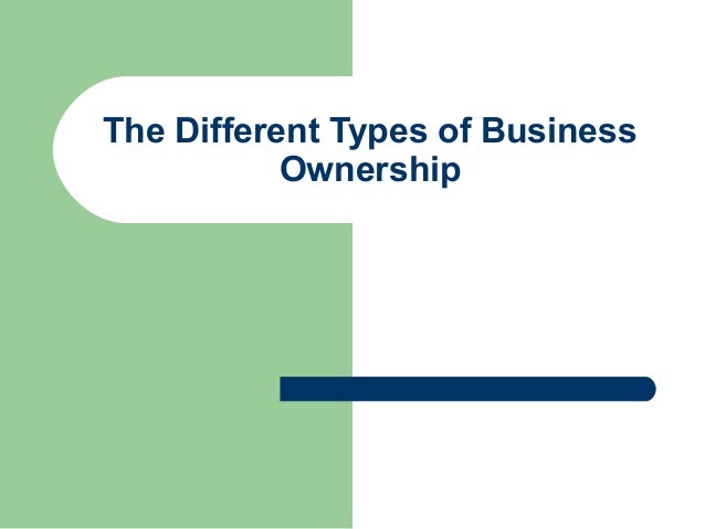6a types of business ownership business ownership types