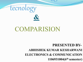 tecnology
&
COMPARISION
PRESENTED BY-
ABHISHEK KUMAR KESHARWANI
ELECTRONICS & COMMUNICATION
1106931004(6th semester)
 