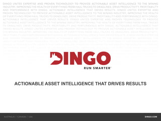 ACTIONABLE ASSET INTELLIGENCE THAT DRIVES RESULTS
 