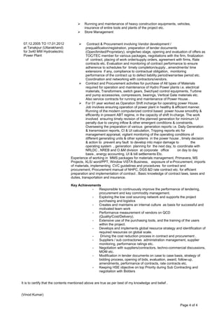 CV Vinod Kumar Technip | DOC