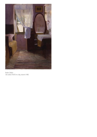 Bodor Zoltán:
Lila szoba (70x50 cm, olaj, vászon) 1980.
 