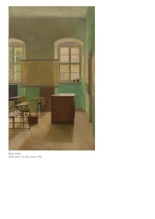 Bodor Zoltán:
Iskola (50x33 cm, olaj, vászon) 1982.
 