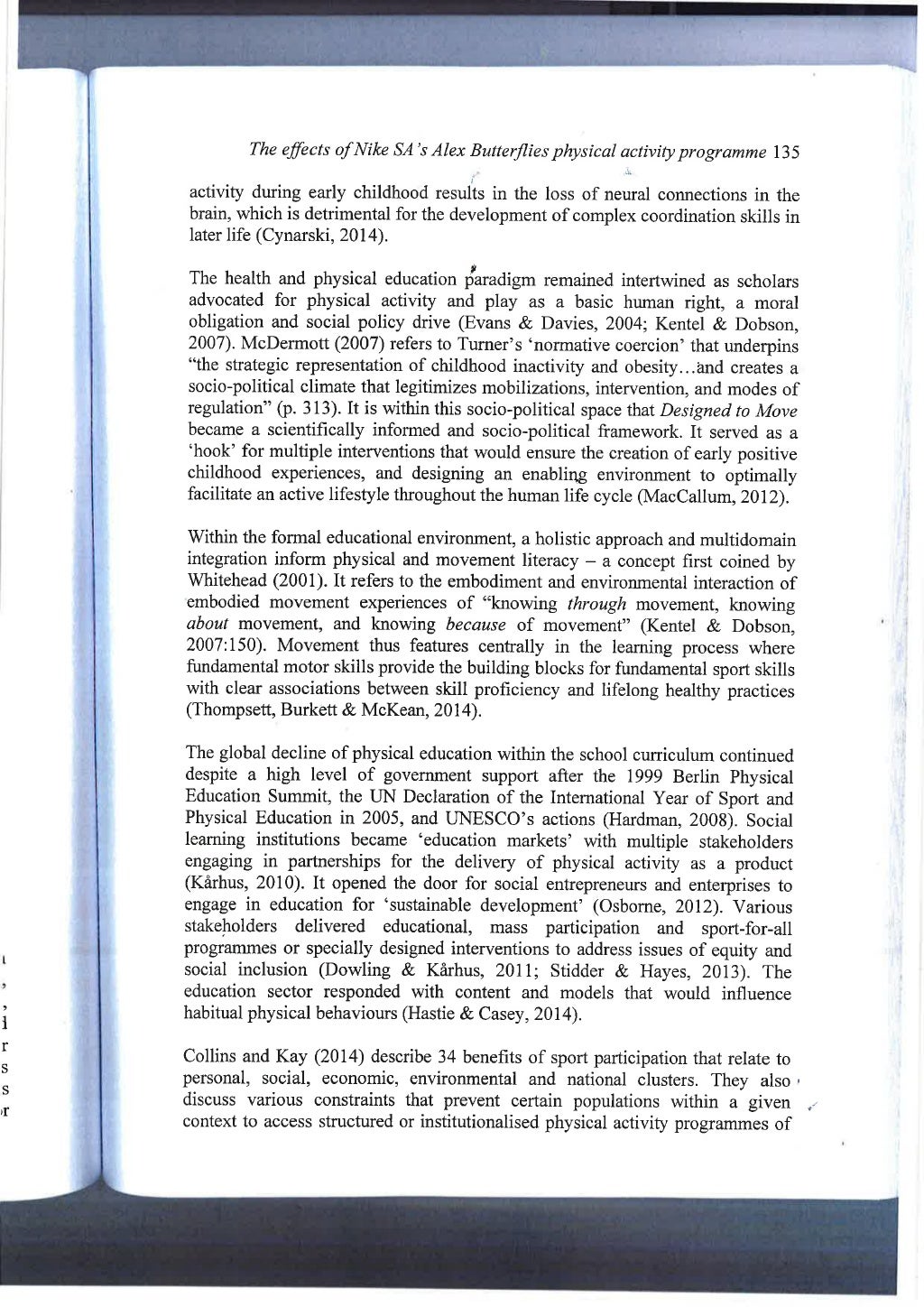 African Journal for Physical, Health Education, Recreation