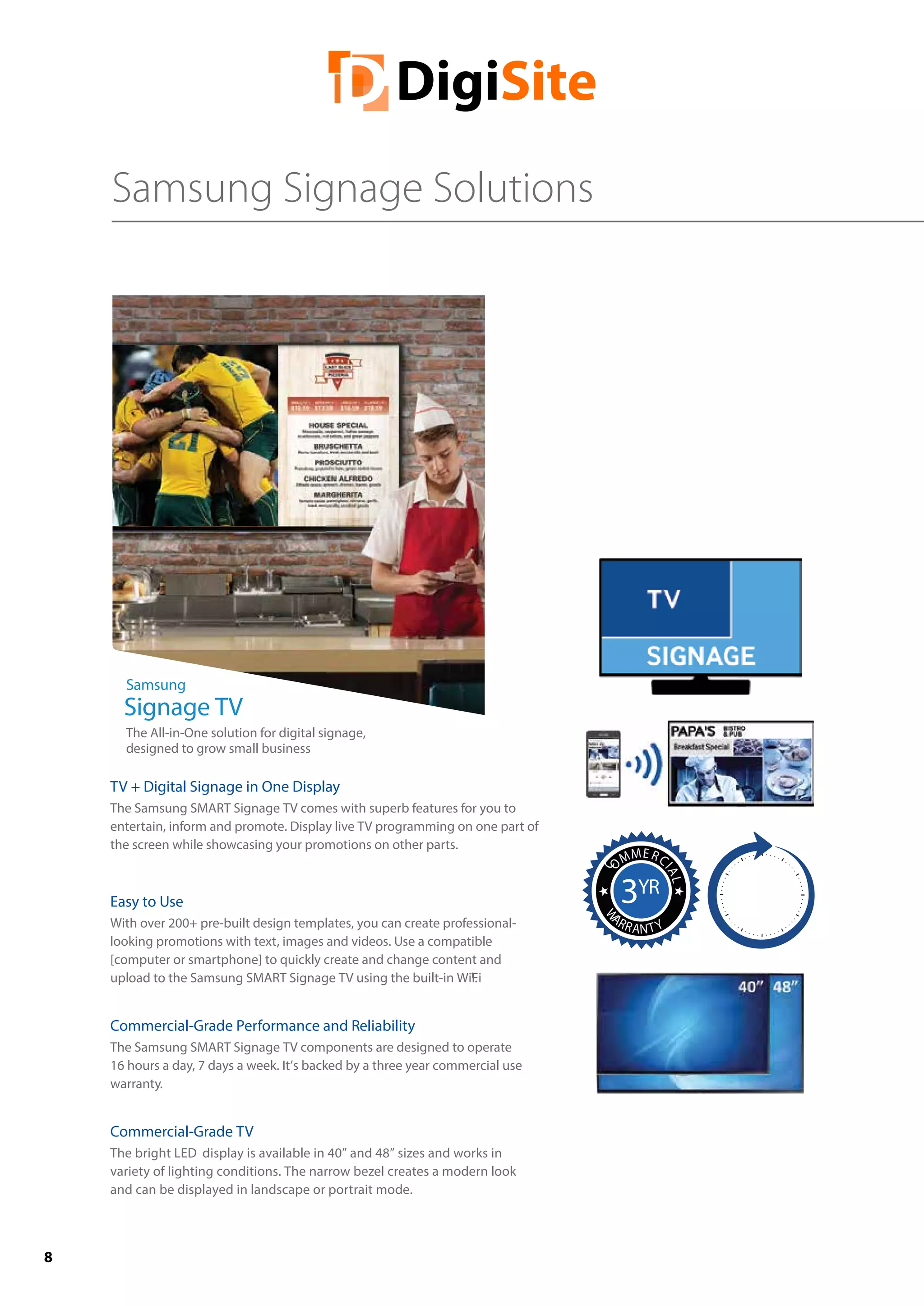 8
Samsung Signage Solutions
 