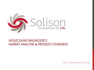 2015, PREPARED BY KYLE SUNG
MOLECULAR DIAGNOSTICS
MARKET ANALYSIS & PRODUCT OVERVIEW
 