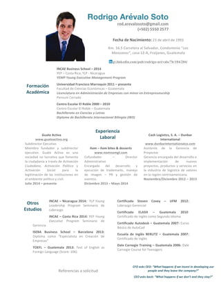 CV - Rodrigo Arévalo | PDF