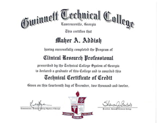 Clinical Research Certification- Gwinnett Tech.College0001