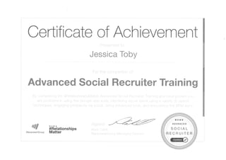 Advanced Social Recruiter Certificate
