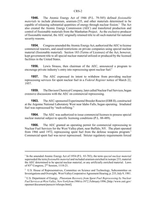 RS22542 Nuclear Fuel Reprocessing | PDF
