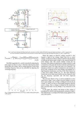 Design of a Single Phase Isolated Bidirectional AC to DC Converter for ...