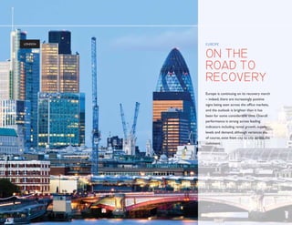 H[SHFWHGWRFRPHRQOLQHHVSHFLDOOLQ.RZORRQ(DVWDQG 
OLPLWHGPRYHPHQWDPRQJRFFXSLHUVJLYHQKLJKUHORFDWLRQFRVWV 
ZHH[SHFWWKHPLOGGRZQWUHQGLQUHQWVWRSHUSHWXDWHDFURVV 
QRQFRUHGLVWULFWVWKURXJK+RZHYHUUHQWVLQ+RQJ.RQJ 
,VODQGVXEPDUNHWVDUHOLNHOWRUHPDLQVWDEOHJLYHQWKHODFNRI 
ODUJHVFDOHQHZVXSSORYHUWKHQH[WWZRHDUV 
DYNAMICS SUPPORT LEASING ACTIVITY 
RROLQJ*'3JURZWKLQKLQDVKRXOGVWLOOEHVXIÀFLHQWWR 
VXSSRUWVWURQJOHDVLQJDFWLYLWGHVSLWHUDPSHGXSQHZ 
FRQVWUXFWLRQ,Q6KDQJKDLFRPSDQLHVDUHXSJUDGLQJRQWKHEDFN 
RILPSURYHGPHWURFRQQHFWLYLWDQGEXLOGLQJVSHFLÀFDWLRQV 
,QFHQWLYHVZLOOLQFUHDVHIRUWKHÀQDQFLDOVHFWRULQWKH:DLJDRTLDR 
)7=DQG-LQJ·DQZKHUHWKHJRYHUQPHQWUHFHQWODQQRXQFHGD 
VKDNHXSRIWD[LQFHQWLYHVWRDWWUDFWPRUHWD[SDLQJRFFXSLHUV 
7KHGHFHQWUDOL]DWLRQWUHQGWREXVLQHVVSDUNVLVVKRZLQJVLJQVRI 
HDVLQJHVSHFLDOODV%'UHQWDOVLQ6KDQJKDLUHPDLQVRIW 
5HQWDOVLQSULPHEXLOGLQJVZLWKJRRGLQIUDVWUXFWXUHDQGKLJK 
RFFXSDQFDUHKROGLQJXSXQGHUSLQQHGEVWDEOHGHPDQGZKLFK 
LVLQFUHDVLQJOFRPLQJIURPKLQHVHFRPSDQLHV7KXVIDULW 
UHPDLQVDZLQQHUWDNHVDOOPDUNHWZLWKTXDOLWSURMHFWVWSLFDOO 
VHHLQJSUHFRPPLWPHQWRIRUPRUHZKLOHGHFHQWUDOL]HG 
SURSHUWLHVZLWKSRRULQIUDVWUXFWXUHEDVLFVSHFLÀFDWLRQVDQG 
SRRUORFDODPHQLWLHVDUHVWUXJJOLQJWROHDVHDWDOO 
TENANT LEVERAGE IN SEOUL TO ERODE 
/HDVLQJPRPHQWXPLQ6RXWK.RUHDKDVPRVWOEHHQVXVWDLQHG 
EDÁLJKWWRTXDOLWWKLVHDU+RZHYHUWKHVXSSOVSLJRWLV 
DERXWWRVKXWRIIZLWKOLPLWHGFRPSOHWLRQVDFURVVDOOPDMRU 
GLVWULFWVWKURXJK$JDLQVWWKLVEDFNGURSQRWZLWKVWDQGLQJDQ 
HFRQRPLFXSWXUQVXVWDLQLQJKHDOWKOHDVLQJDFWLYLWYDFDQFLHVLQ 
6HRXOZLOOEHJLQWKHLUGHVFHQWWKURXJKDIWHUULVLQJQRQVWRS 
VLQFHRQVHTXHQWOWHQDQWOHYHUDJHZLOOHURGHDVHIIHFWLYH 
UHQWVVKRZUHQHZHGVWUHQJWKEWKHHQGRIQH[WHDU 
NEW SUPPLY DRIVES UP VACANCY 
IN EMERGING MARKETS 
1HZVXSSOLVFRQFHQWUDWHGLQHPHUJLQJPDUNHWVZKLFKLQ 
WXUQZLOODOVRNHHSWKHLUFODVV$YDFDQFLHVRQDQXSZDUG 
WUDMHFWRUKRYHULQJDURXQGWKURXJK 
*LYHQWKHUHJLRQ·VPRGHUDWHJURZWKUHQWVDUHH[SHFWHGWR 
HDVHXSPDUJLQDOODWDQDQQXDOUDWHRIIRUFRUH 
PDUNHWVDQGIRUHPHUJLQJPDUNHWVWKURXJK 
7RNRDQG6LQJDSRUHKRZHYHUDUHOLNHOWRWRSWKHFKDUWVIRU 
FRUHPDUNHWVZLWKUHQWVULVLQJDWDQGUHVSHFWLYHO 
-DNDUWD0DQLOD%DQJNRN6KHQ]KHQ%HQJDOXUXDQGKHQQDLZLOO 
OHDGHPHUJLQJPDUNHWVZLWKDQQXDODYHUDJHUHQWLQFUHDVHVLQ 
WKHUDQJHRI 
TOKYO ON RECOVERY TRACK; 
HONG KONG ON HOLD 
:LWKLQFUHDVLQJUHJXODWRURYHUVLJKWRIÀFHSHUIRUPDQFHLQWKH 
UHJLRQ·VÀQDQFLDOFHQWHUVRI7RNR+RQJ.RQJ6LQJDSRUHDQG 
6KDQJKDLZLOOEHPL[HGGHSHQGLQJRQGHPDQGVXSSOGQDPLFV 
DVZHOODVWHQDQWEDVHV-DSDQ·VHFRQRPLVDQWLFLSDWHGWR 
ZHDWKHUWKHLQFUHDVHLQFRQVXPSWLRQWD[DQGHVWDEOLVKD 
SRVLWLYHJURZWKLQÁDWLRQGQDPLFDV3ULPH0LQLVWHU$EHORRNV 
WRVHWKLVUHIRUPVLQPRWLRQ 
7KH7RNRRIÀFHPDUNHWZLOOFRQWLQXHLWVUHFRYHUZLWKRIÀFH 
GHPDQGLQFUHDVLQJDFURVVPDQVHFWRUVRQWKHEDFNRIVWURQJ 
FRUSRUDWHHDUQLQJVDQGH[SHFWVWRVHHIXOOÁHGJHGUHQW 
LPSURYHPHQWV,QWKHFDVHRI6LQJDSRUHUHFRYHUZLOOFRQWLQXH 
HYHQZLWKPRGHUDWHJURZWKLQGHPDQGDVSULPHVXSSO 
UHPDLQVDWYHUORZOHYHOVWKHQH[WZDYHLVRQOH[SHFWHGLQ 
ODWH 
+RQJ.RQJZLOOOLNHOUHPDLQDODJJDUGDVHPSORPHQWJDLQVLQ 
RIÀFHXVLQJVHFWRUVKDYHHWWRWUDQVODWHLQWRDUHERXQGLQ 
OHDVLQJDFWLYLW:LWKVXSSORIRYHUPLOOLRQVTXDUHIHHW 
7KH7RNRRIÀFHPDUNHW 
ZLOOFRQWLQXHLWVUHFRYHU 
ZLWKRIÀFHGHPDQG 
LQFUHDVLQJDFURVVPDQ 
VHFWRUVRQWKHEDFNRI 
VWURQJFRUSRUDWH 
HDUQLQJVDQGH[SHFWVWR 
VHHIXOOÁHGJHGUHQW 
LPSURYHPHQWV 
72.2 
GLOBAL OFFICE 
)25($67 
86+0$1	:$.(),(/'  
 