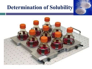 Determination of Solubility
 