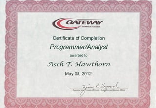 GTC-Certification Programmer-Analyst