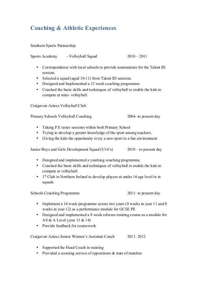resume for coaching kadil carpentersdaughter co sample coach resume