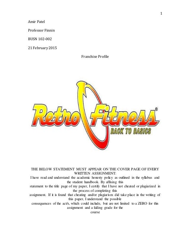 1 Amir Patel Professor Finnin Busn February 2015 Franchise Profile The Below 2 Table Of 1 Amir Patel Professor Finnin Busn February 2015 Franchise Profile The Below 2 Table Of