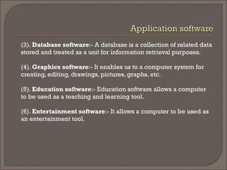 Presentation on different kinds of software | PPT