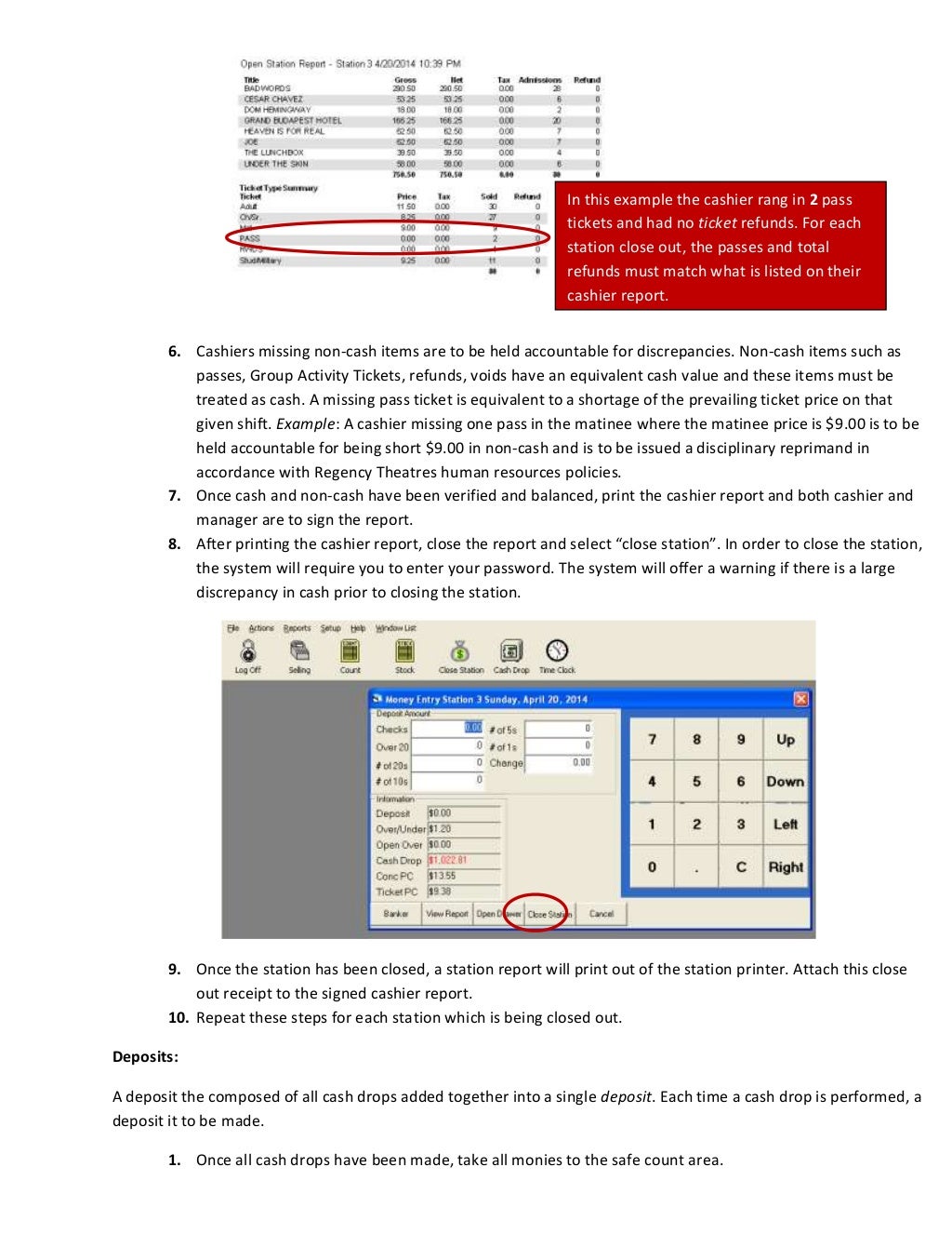 Cash Handling Procedural Instructions