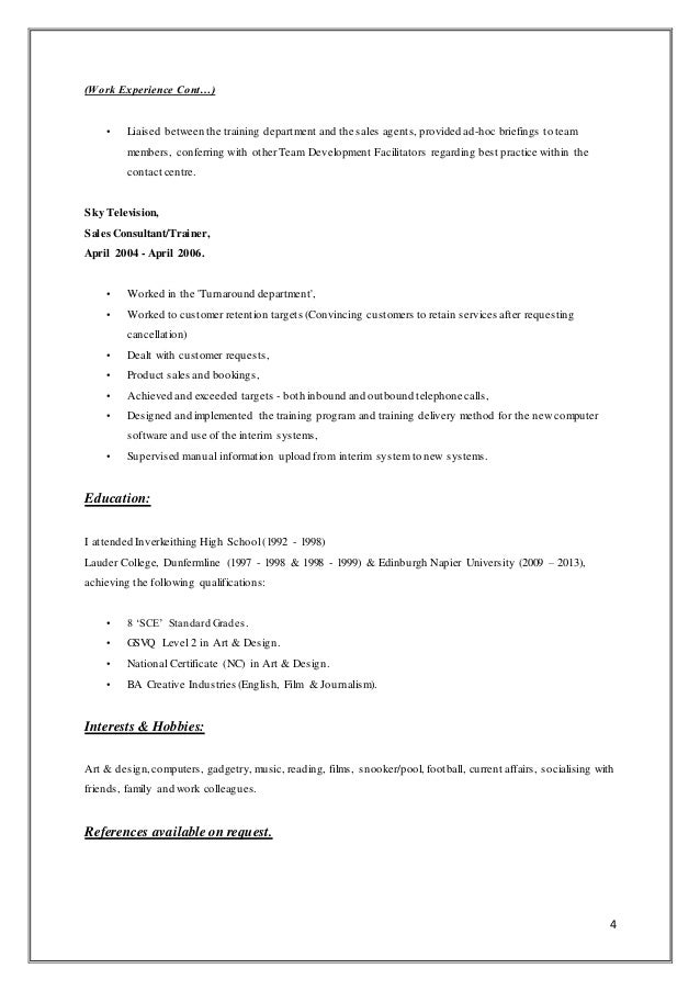 Curriculum vitae sample pdf picture