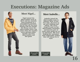 Executions: Magazine Ads
16
 
