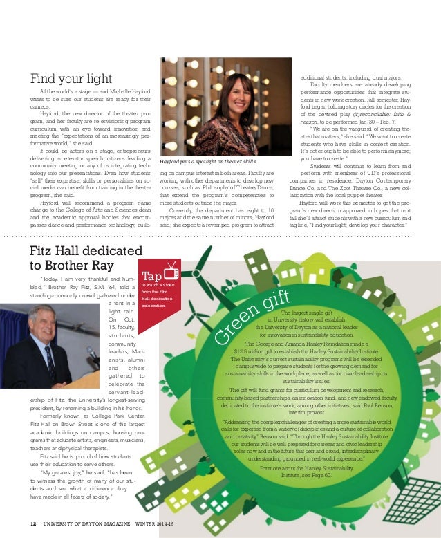 university of dayton magazine winter 2014 flyer express udayton