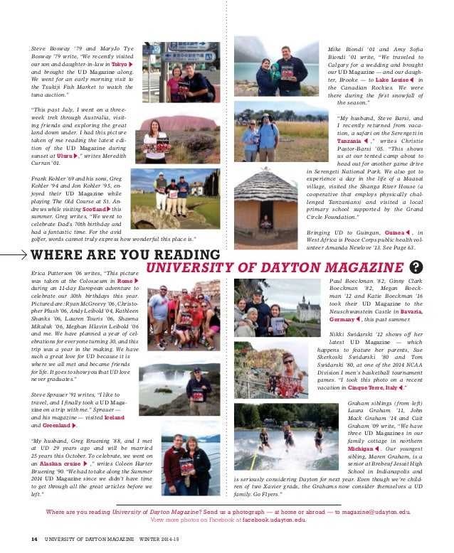 university of dayton magazine winter 2014 flyer express udayton
