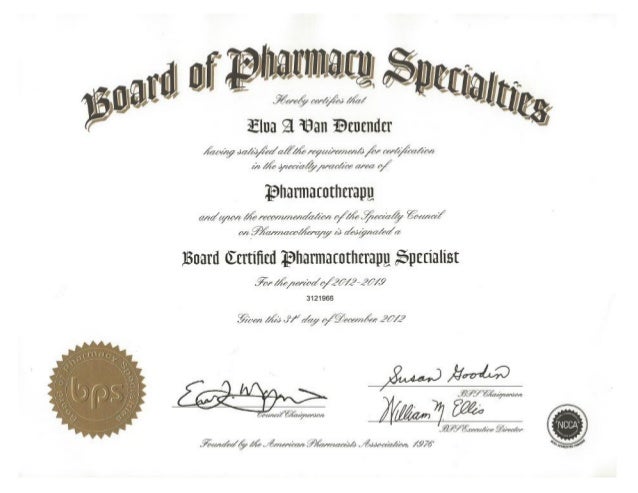 bcps certificate final pharm d degree