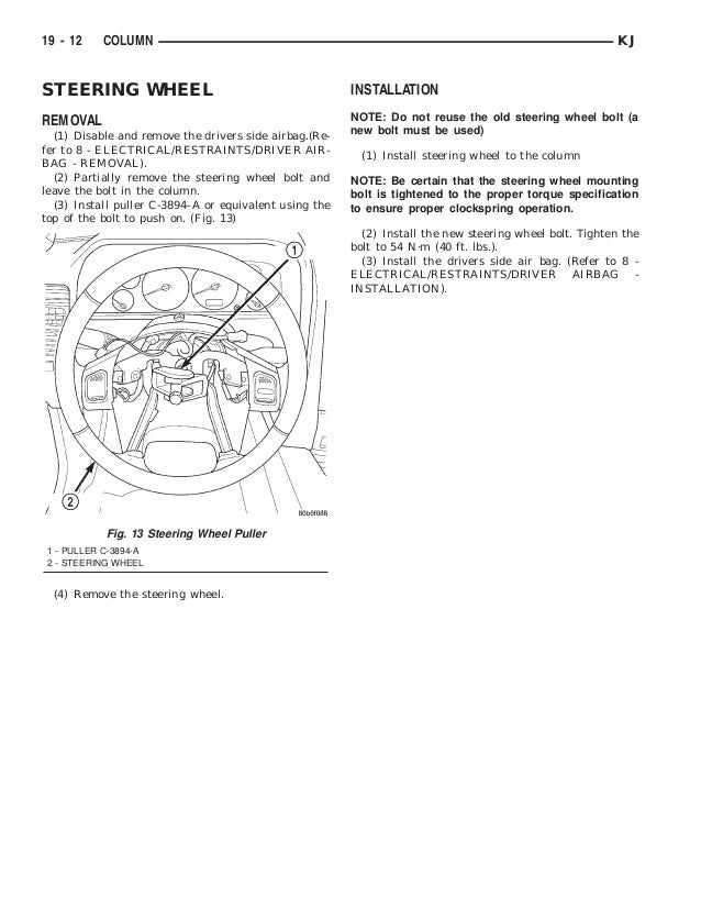 Jeep liberty 2002 2005 steering