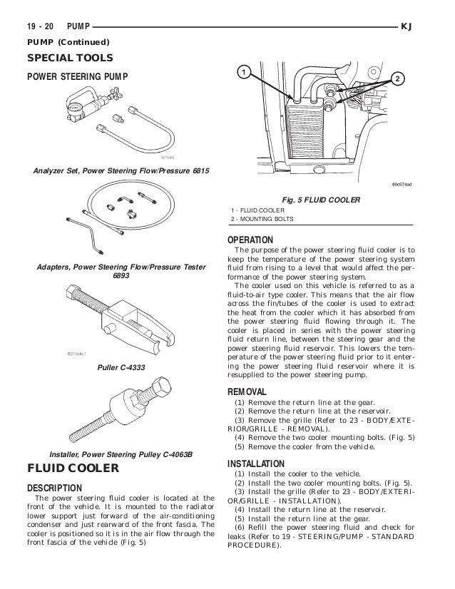 Jeep liberty 2002 2005 steering
